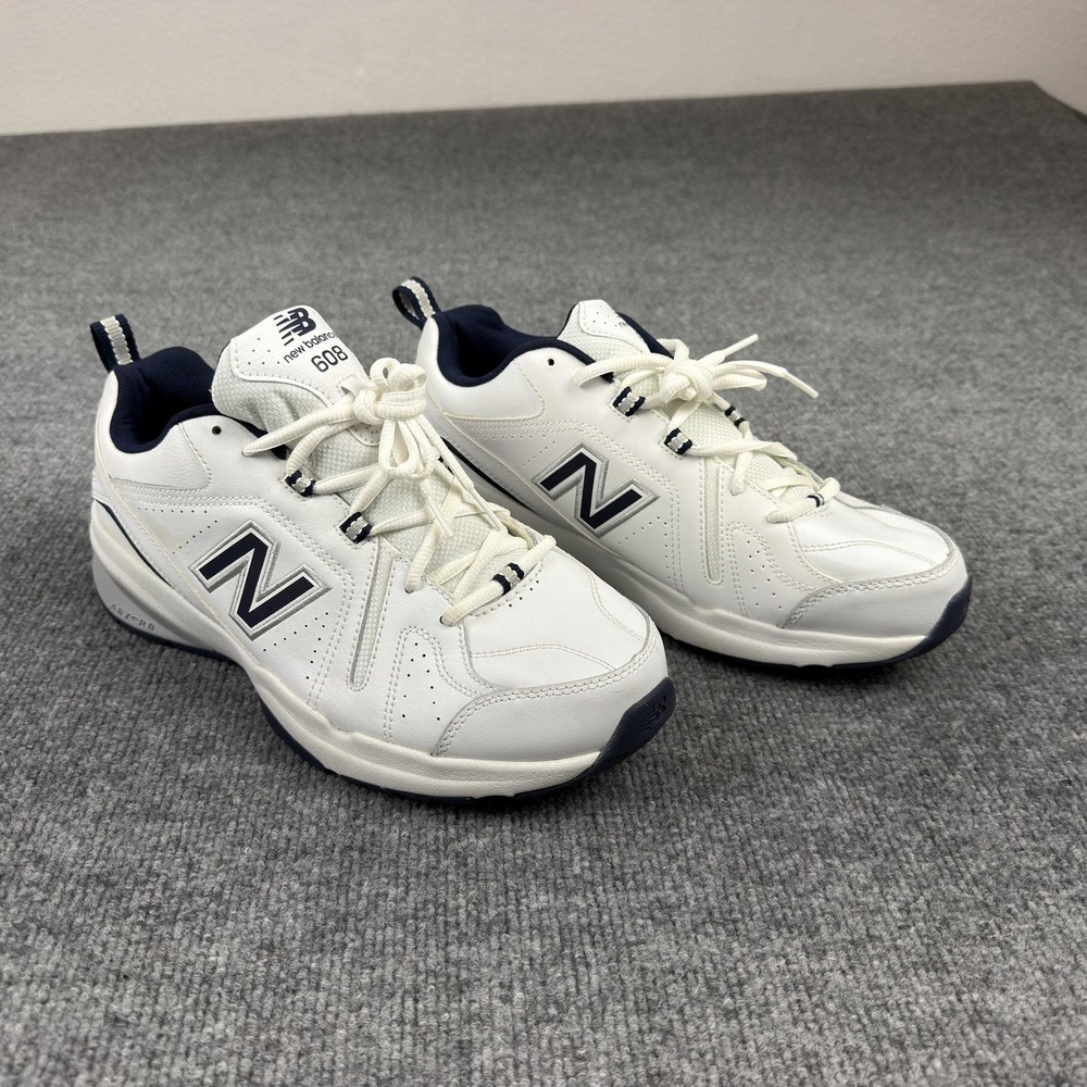 New Balance 608 Shoes Mens Size 10.5 White Navy 4E Walking Sneakers MX608WN5